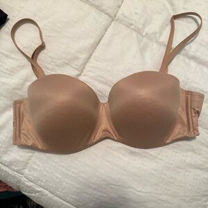 Women's Tan Strapless Bra with removable straps 34C